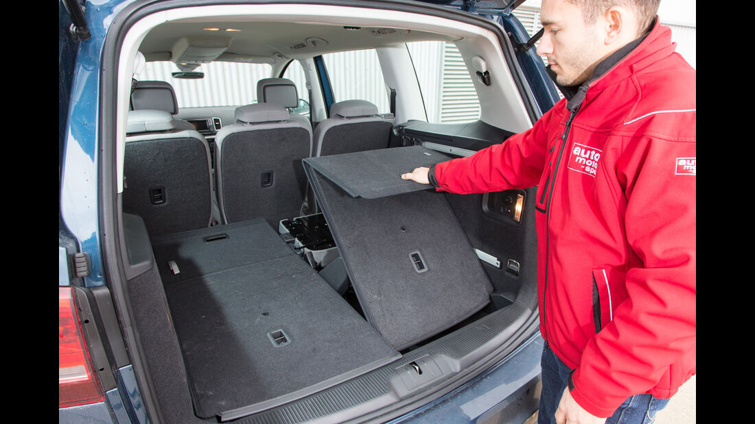 VW Sharan 1.4 TSI, Kofferraum, Sitze umklappen