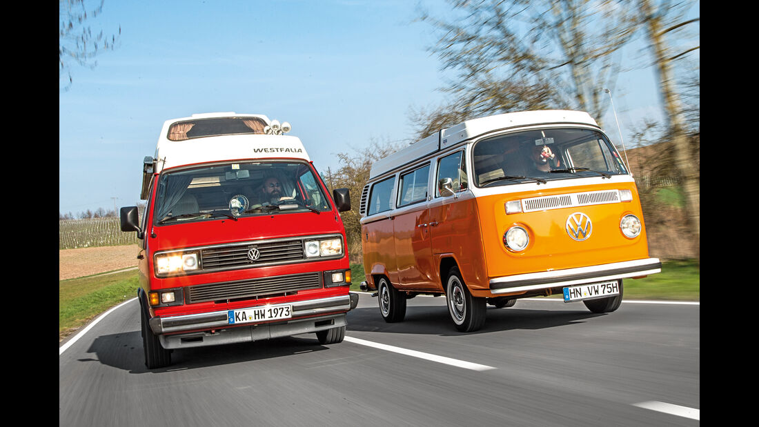 VW T2, VW T3 Westfalia, Frontansicht