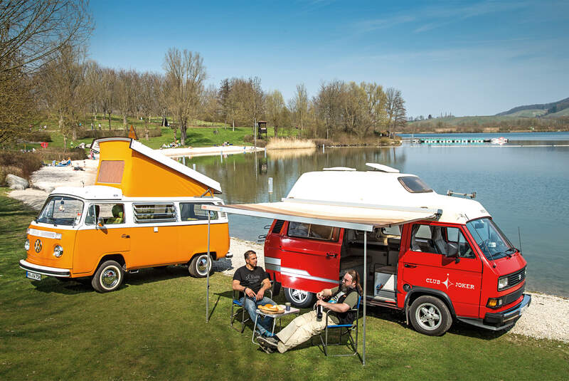 VW T2, VW T3 Westfalia, Seitenansicht