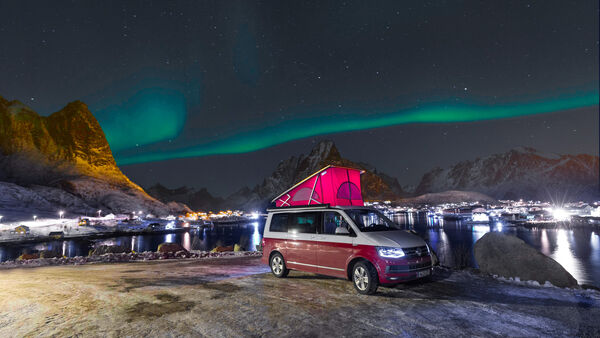 VW T6 California Bulli Camping Lofoten Norwegen