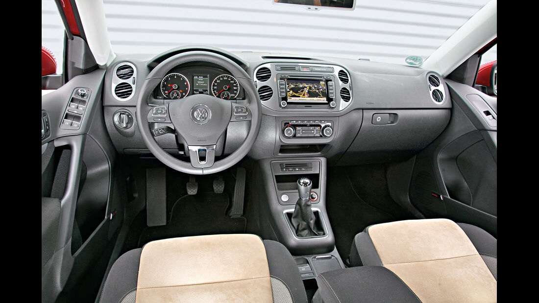 VW Tiguan 1.4 TSI  1.4 TSI 4Motion, Cockpit, Lenkrad