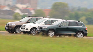 VW Touareg V6 TDI, BMW X5 x-Drive 30d, Mercedes ML 350 Bluetec