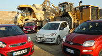 VW Up 1.0, Kia Picanto 1.2, Renault Twingo 1.2, Fiat Panda 0.9 Twinair, Front