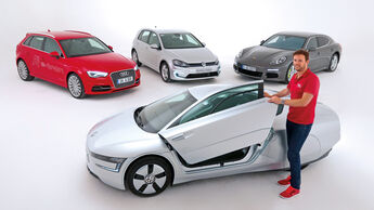 VW XL1, Audi A3 E-Tron, Golf Plug-in-Hybrid, Porsche Panamera e-Hybrid