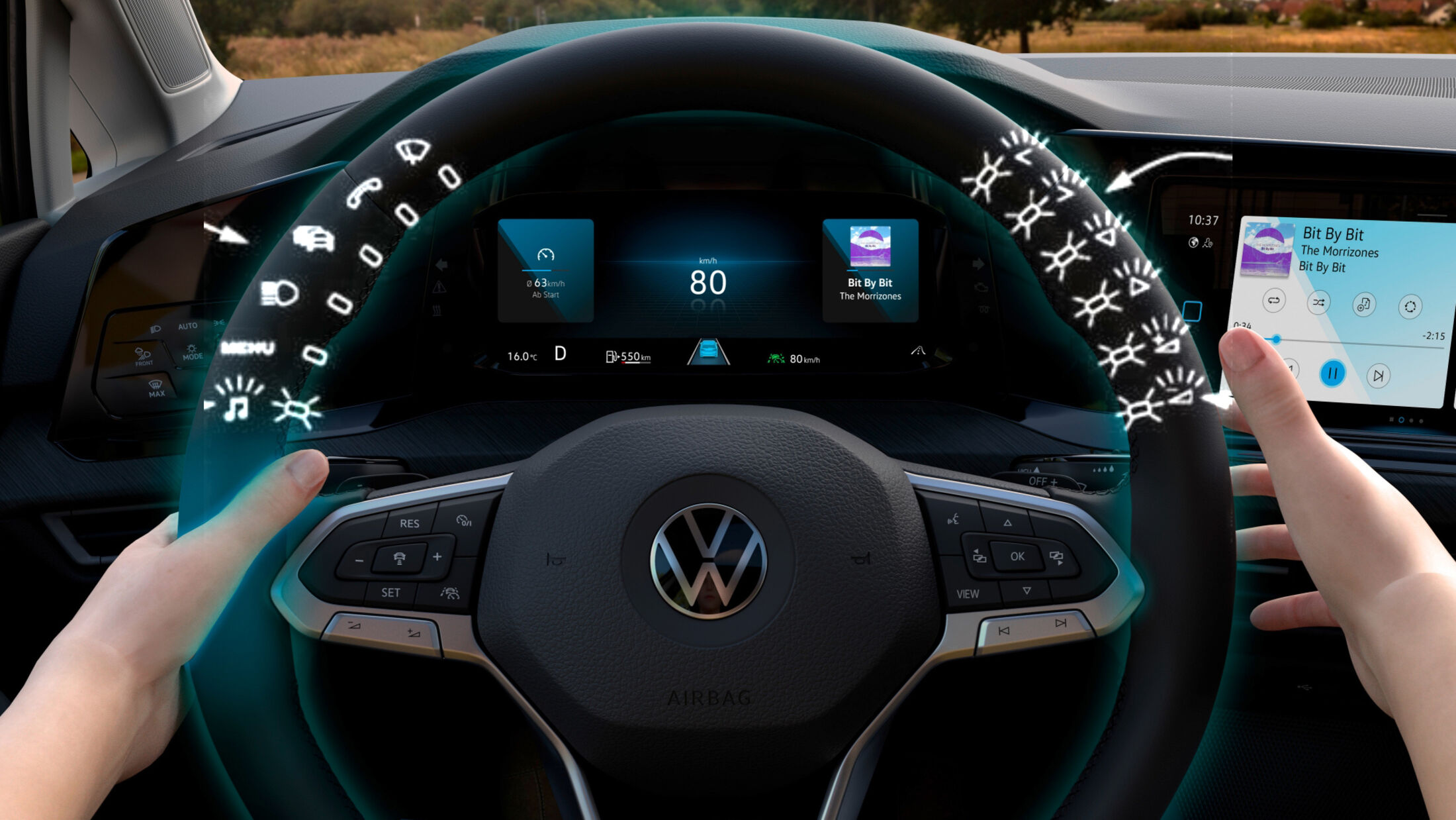 VW baut Lichtschalter, Wischer- und Blinkerhebel ins Lenkrad