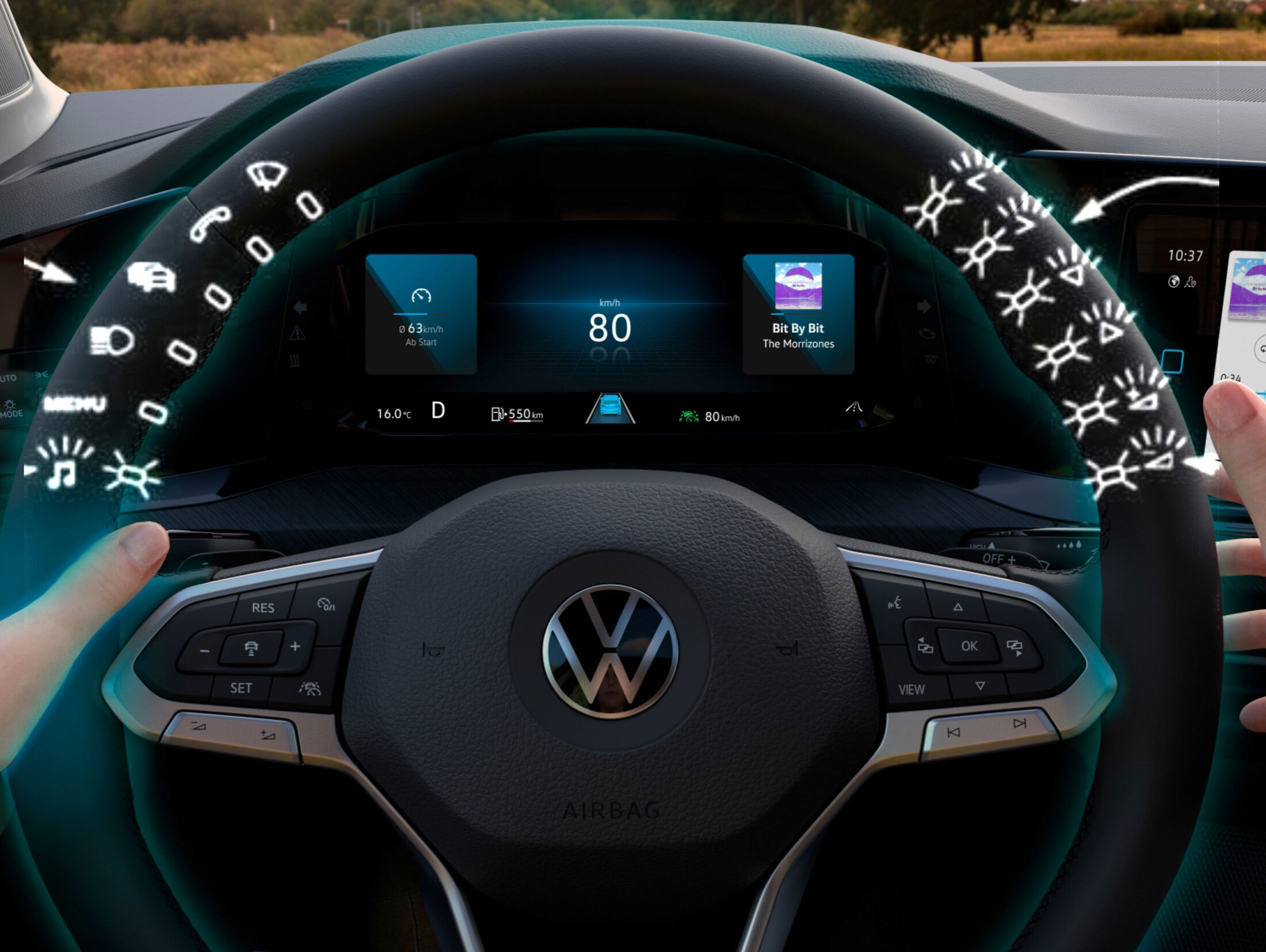 VW baut Lichtschalter, Wischer- und Blinkerhebel ins Lenkrad