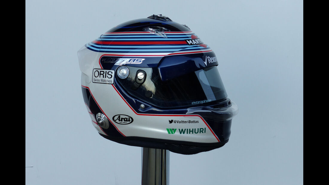 Valtteri Bottas Helm - Formel 1-Test - Barcelona - 19. Februar 2015
