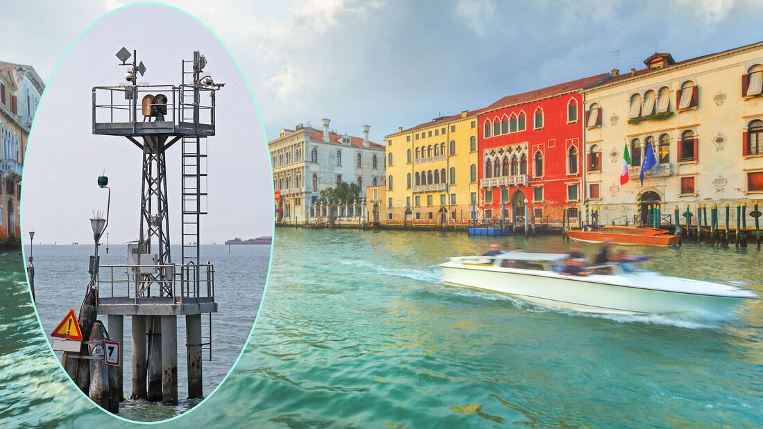 Venedig Boot und Kameraüberwachung