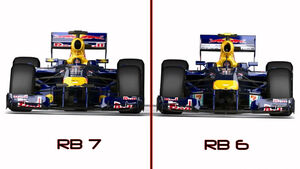Vergleich Red Bull RB6 vs. RB7