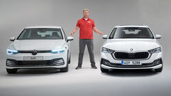 Vergleich VW Golf 8 gegen Skoda Octavia 2020