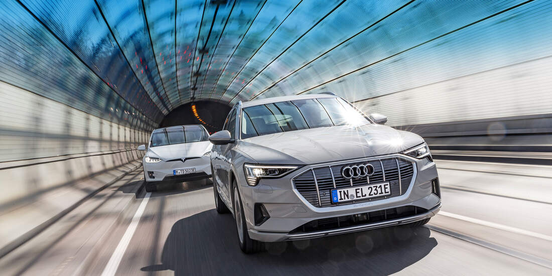 Vergleichstest, Audi E-Tron, Tesla Model X, ams0819