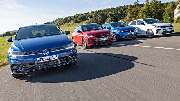 Vergleichstest VW Polo, Seat Ibiza, Opel Corsa, Kia Rio