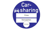 Verkehrszeichen Carsharing Plakette