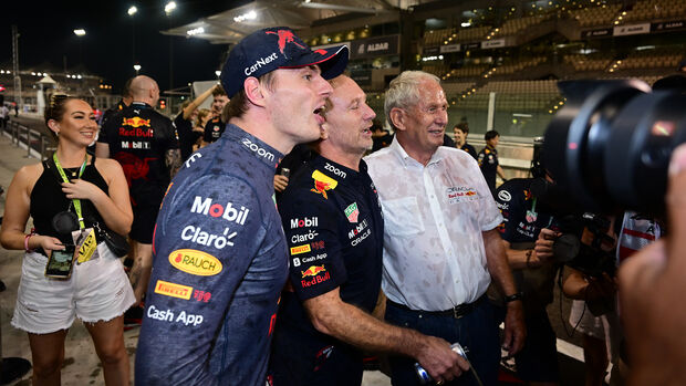 Verstappen - Horner - Marko - GP Abu Dhabi 2022 - Rennen