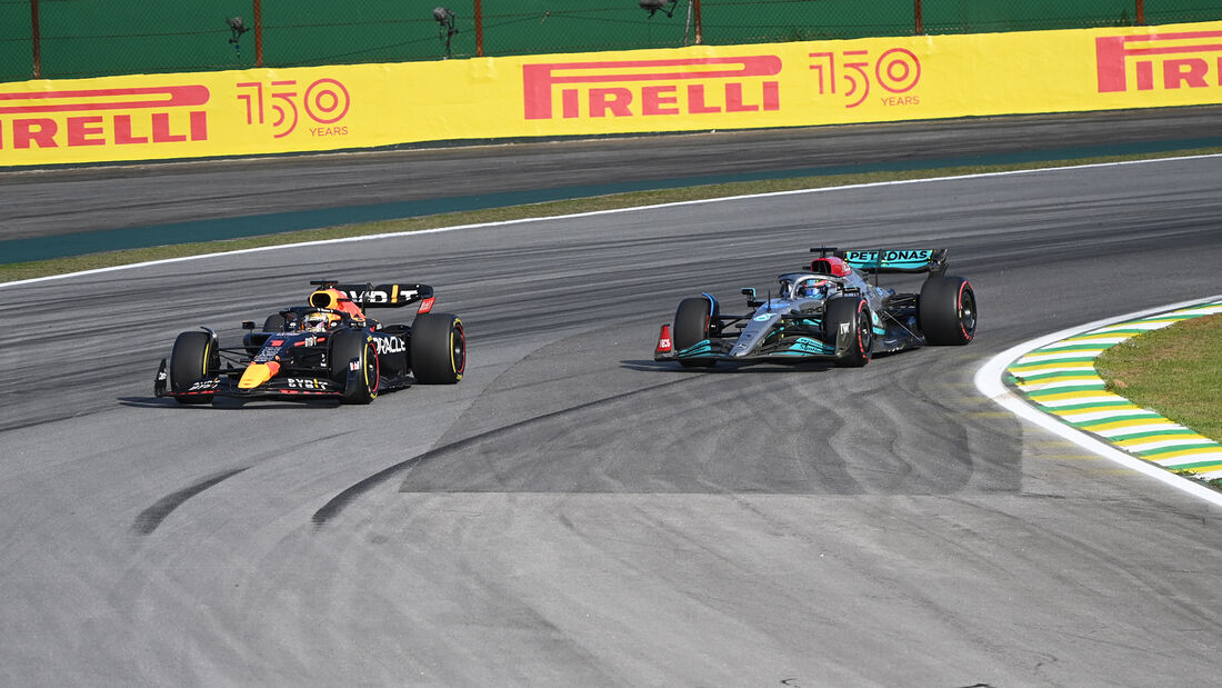 Verstappen - Russell - Sprint - GP Brasilien 2022 - Sao Paulo 