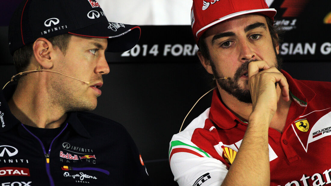 Vettel & Alonso - Formel 1 - GP Russland - Sochi - 9. Oktober 2014