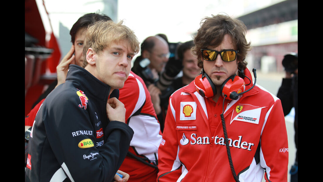Vettel & Alonso - Formel 1-Test - Barcelona - 2012