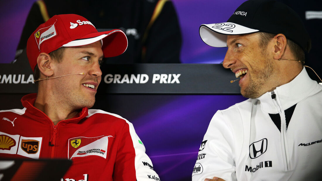 Vettel & Button - Formel 1 - GP China - Shanghai - 9. April 2015