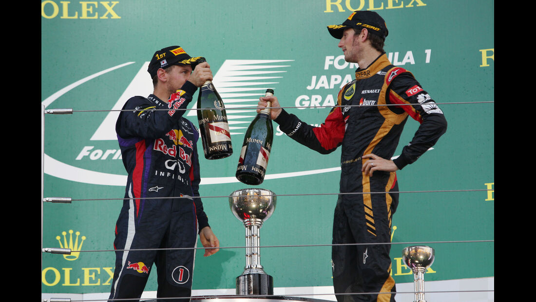 Vettel & Grosjean - GP Japan 2013