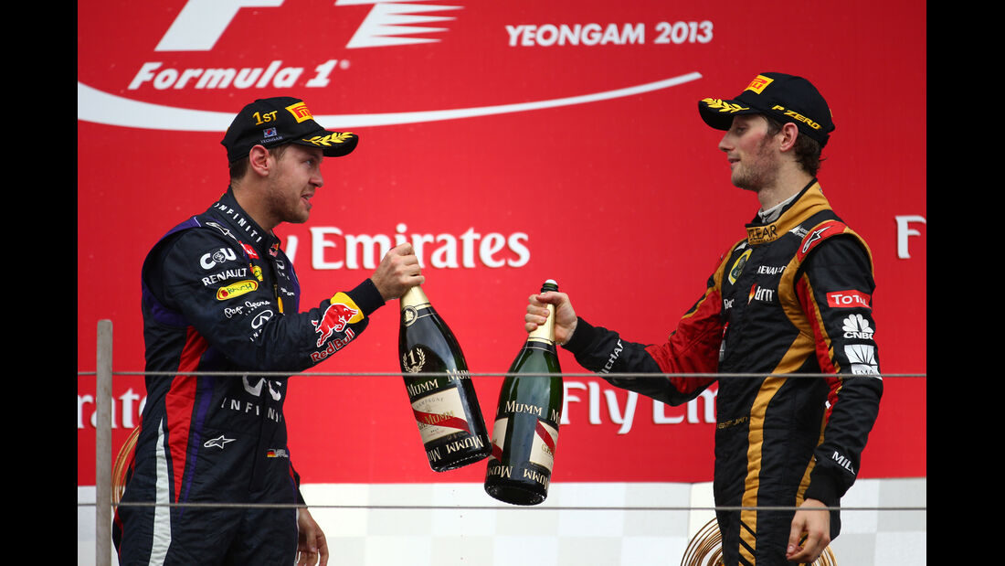 Vettel & Grosjean - GP Korea 2013