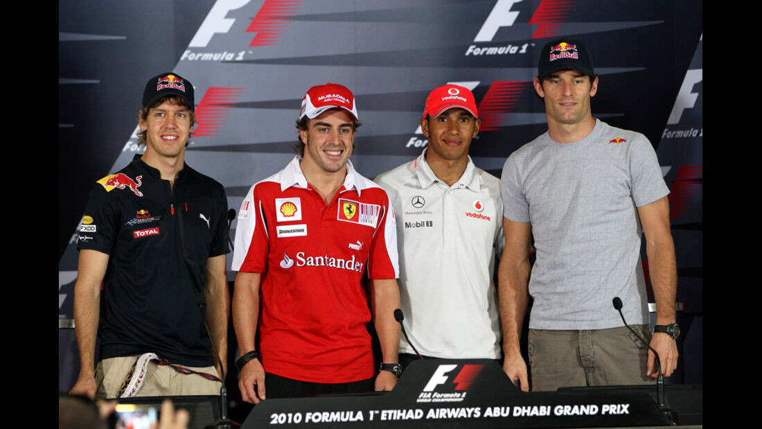 Vettel, Hamilton, Alonso, Webber - Abu Dhabi 2010
