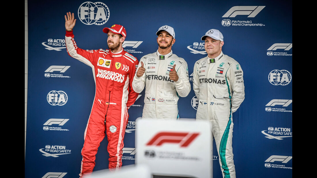 Vettel - Hamilton - Bottas - GP Brasilien - Interlagos - Formel 1 - Samstag - 10.11.2018