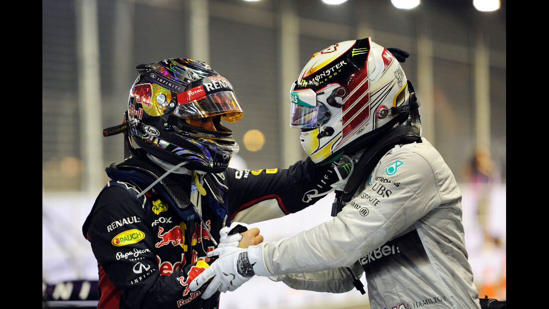 Vettel & Hamilton - GP Singapur 2014