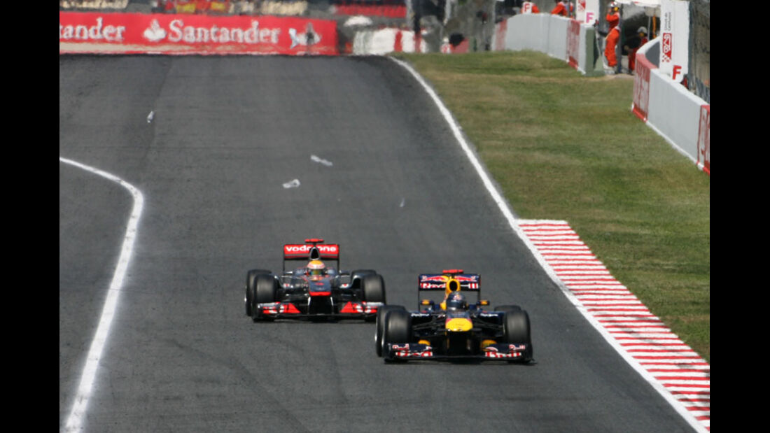 Vettel Hamilton GP Spanien 2011 Rennen