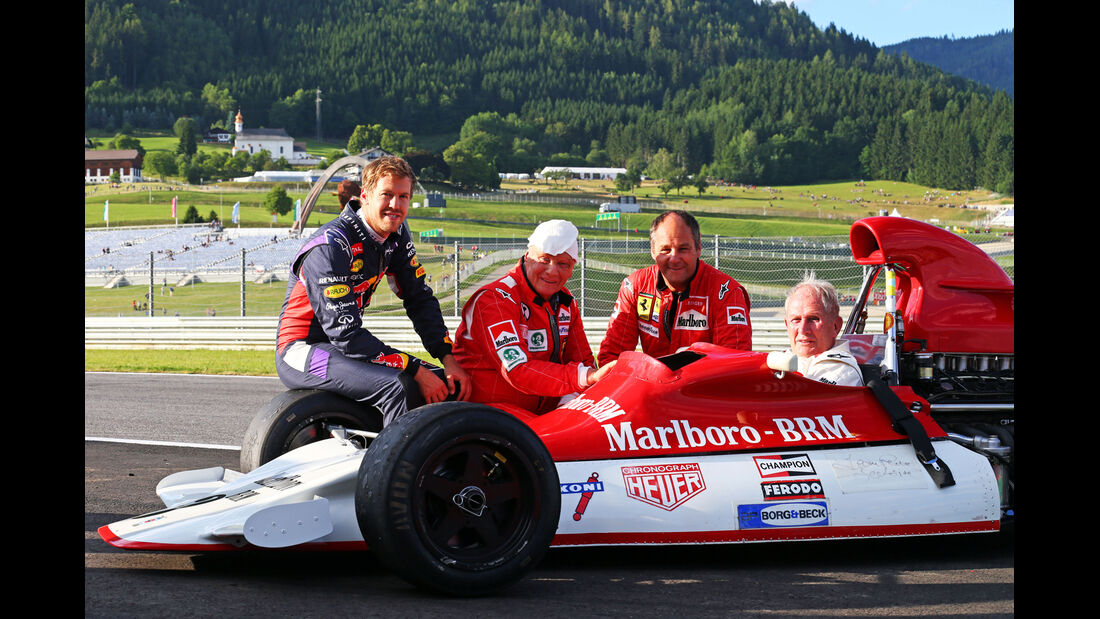 Vettel, Lauda, Berger & Marko - BRM P180 - GP Österreich 2014 - Legenden