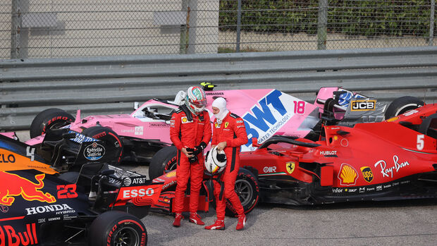 Vettel - Leclerc - Ferrari - GP Emilia-Romagna 2020 - Imola - Rennen