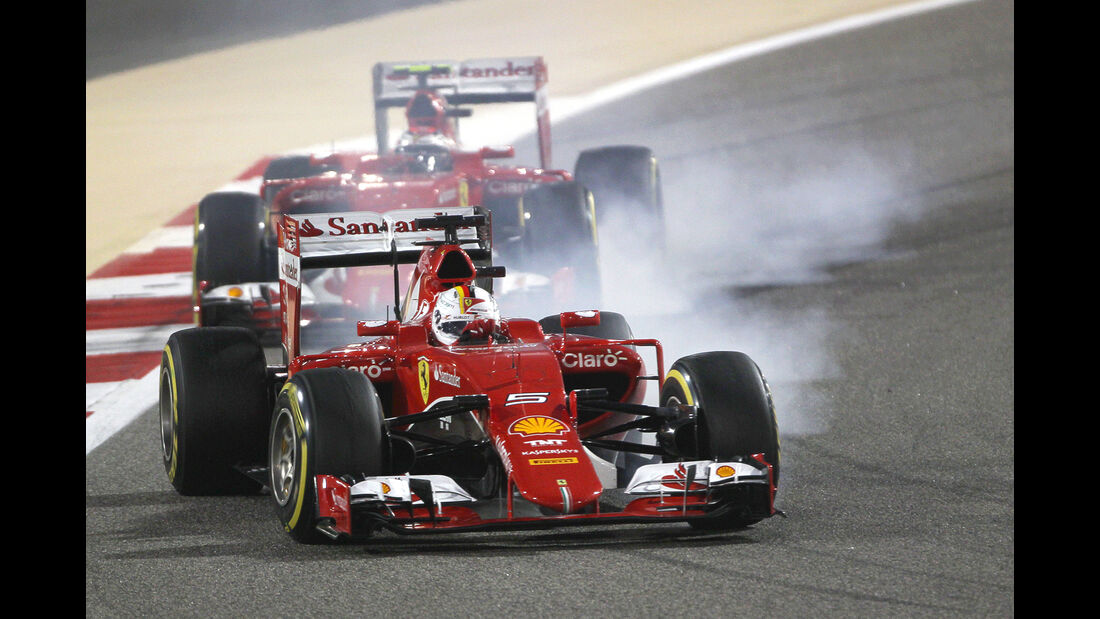Vettel & Räikkönen - Ferrari - Formel 1 - GP Bahrain 2015