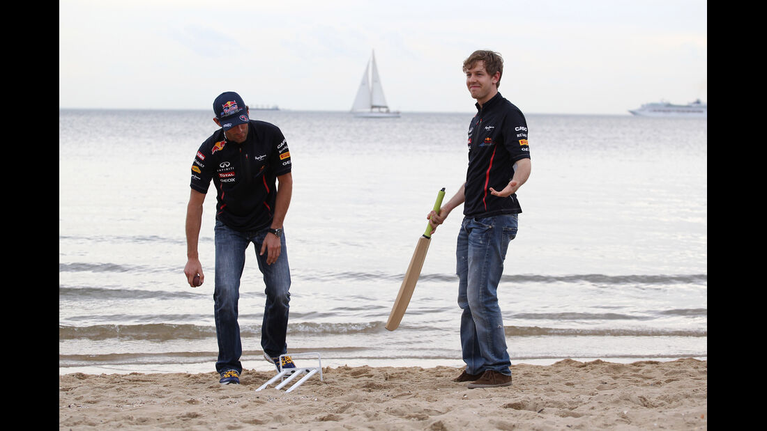 Vettel Webber Red Bull GP Australien 2012 Strand