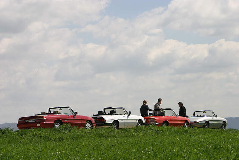 Vier Generationen Alfa Spider