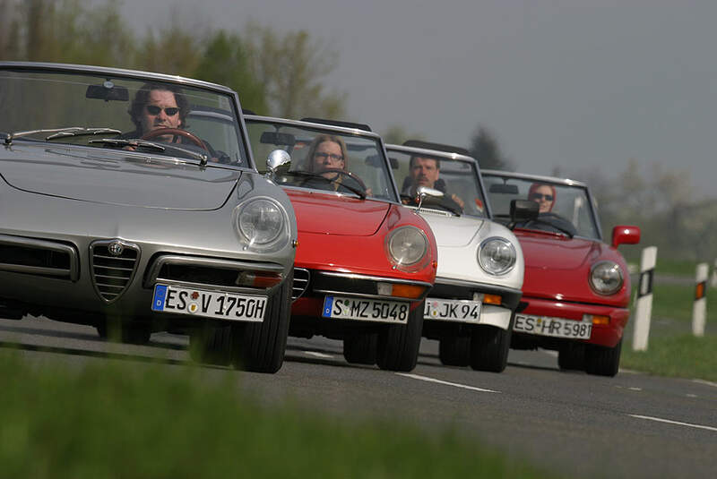 Vier Generationen Alfa Spider