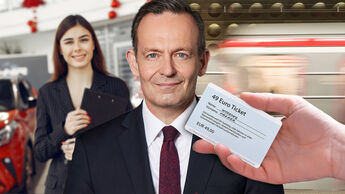 Volker Wissing FDP Collage 49 Euro Ticket Neuwagen Kauf