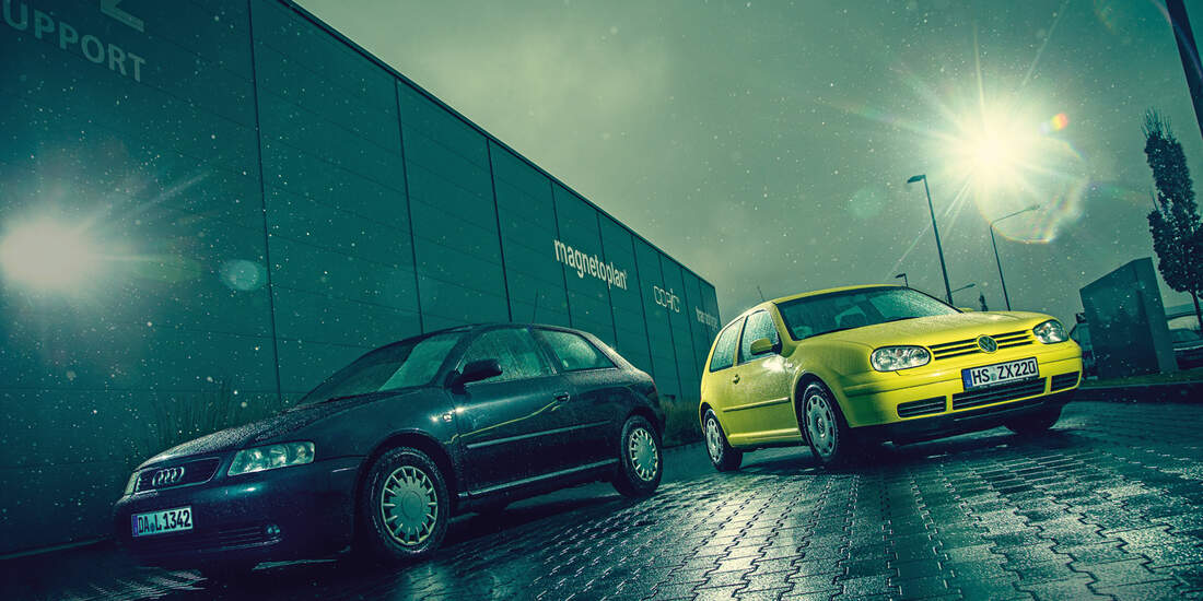 Volkswagen Golf 1.9 TDI, Audi A3 1.9 TDI, Frontansicht