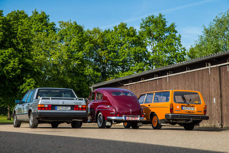 Volvo PV 444, Volvo 240, Volvo 740, Heckansicht