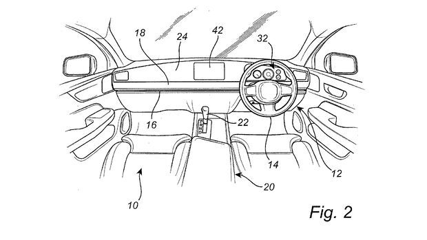 Volvo Patent verschiebbares Lenkrad