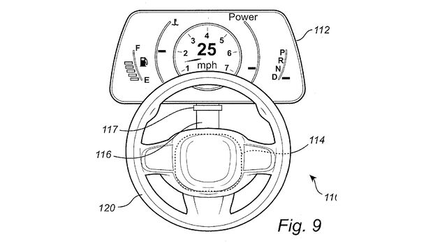 Volvo Patent verschiebbares Lenkrad