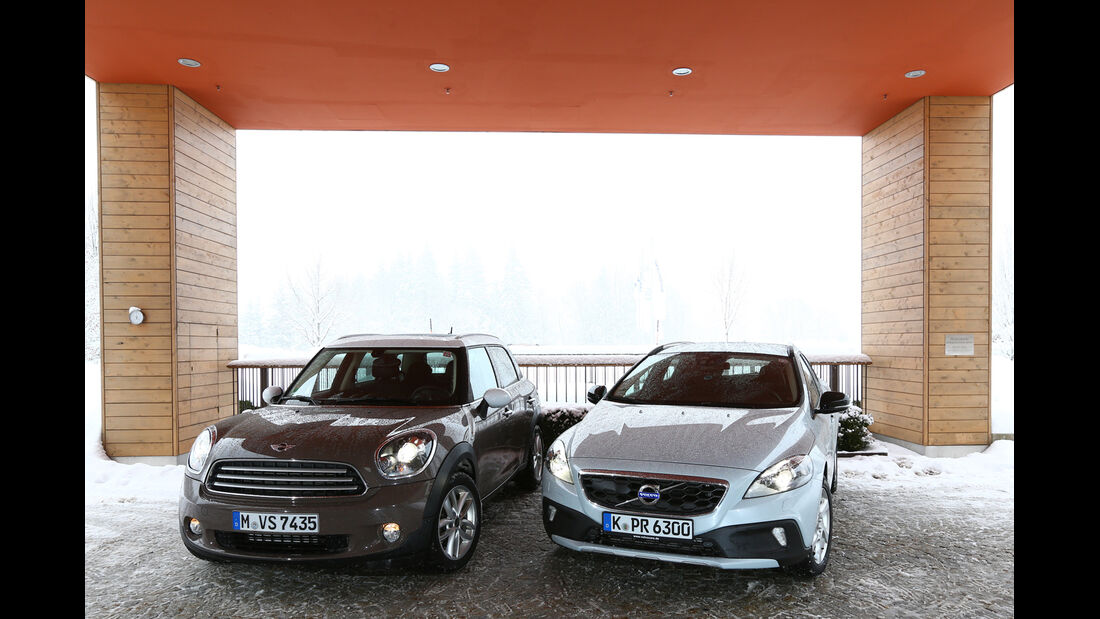 Volvo V40 Cross Country, Mini Cooper D Countryman, Frontansicht