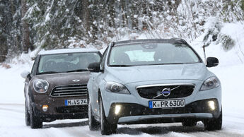 Volvo V40 Cross Country, Mini Cooper D Countryman, Frontansicht