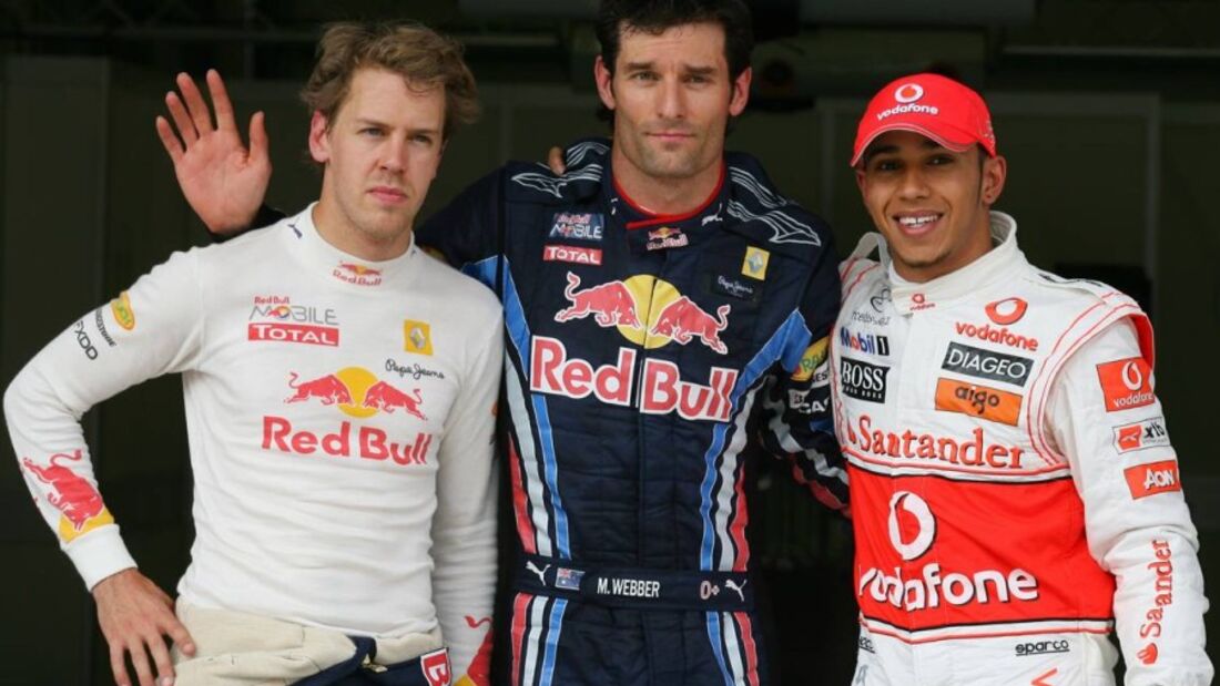Webber, Hamilton und Vettel