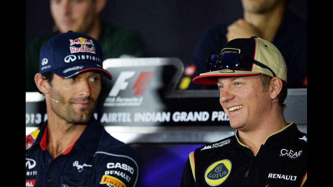 Webber & Räikkönen - Formel 1 - GP Indien - Delhi - 24. Oktober 2013