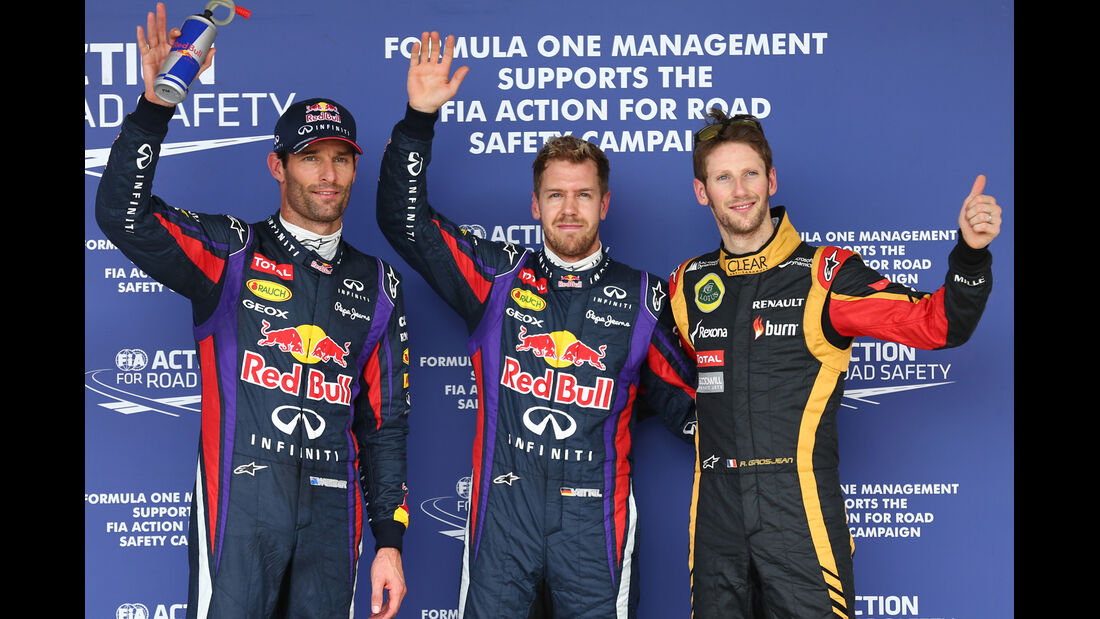 Webber, Vettel & Grosjean - Formel 1 - GP USA - 16. November 2013