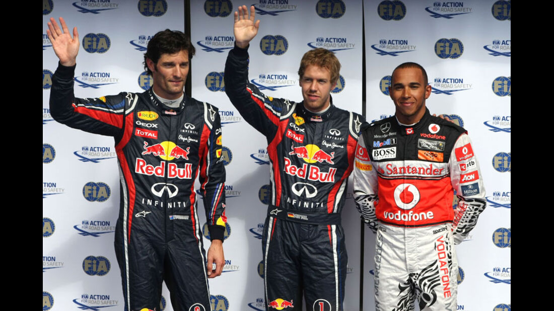 Webber, Vettel & Hamilton - GP Belgien - Qualifying - 27.8.2011