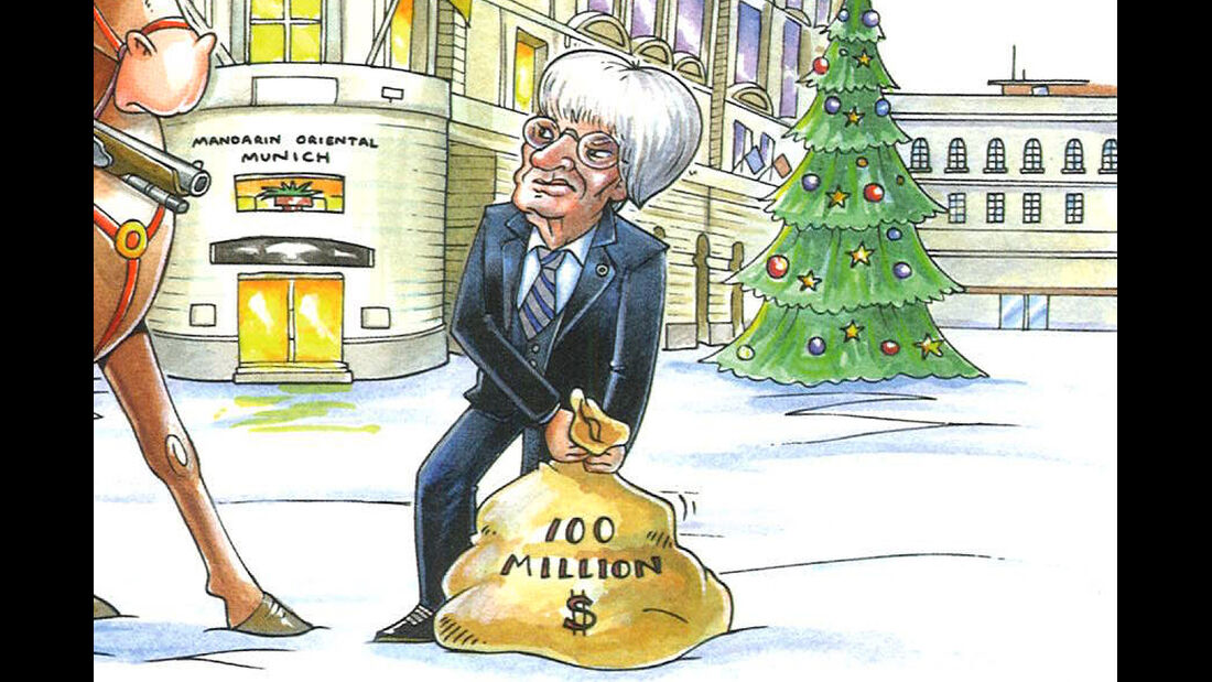 Weihnachtskarte Bernie Ecclestone