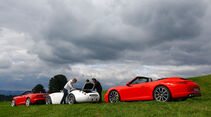 Wiesmann Roadster MF4-S, Porsche 911 Carrera S Cabriolet, Jaguar F-Type V8 S