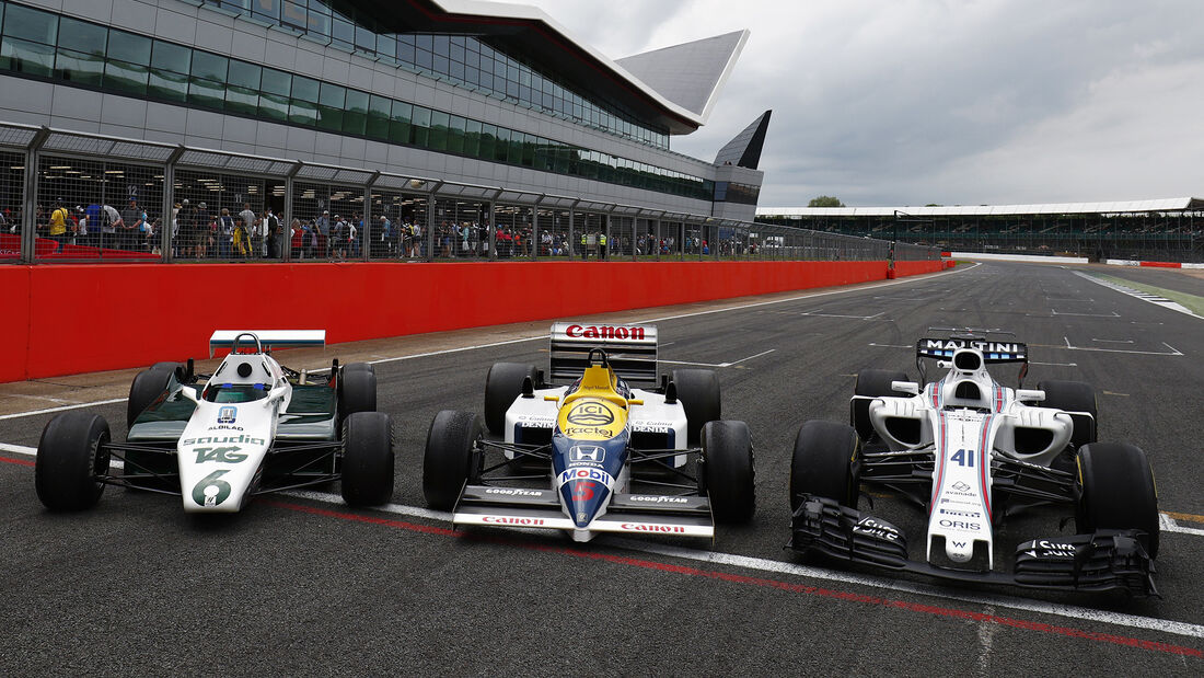 Williams Ford FW08B, Williams Honda FW11 & Williams Mercedes FW40 - Williams-Jubiläum - Silverstone - 2017