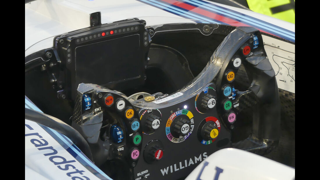 Williams - Lenkrad - Formel 1 - Technik - GP Bahrain 2016
