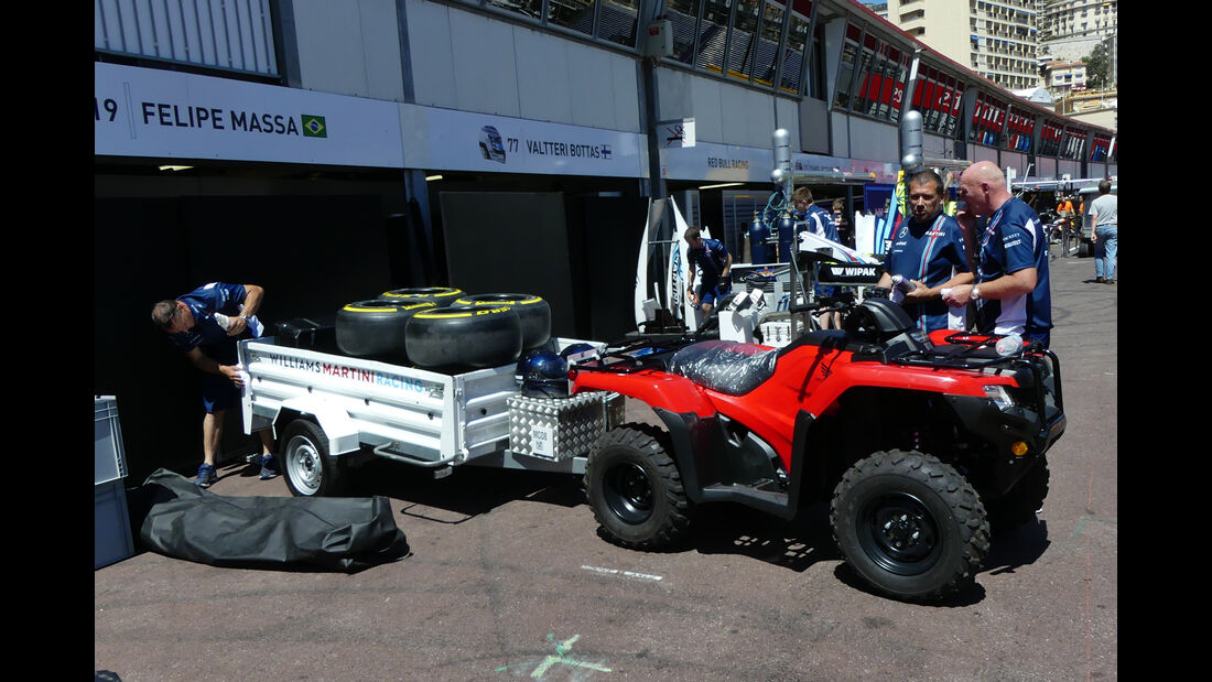 Williams - Logistik - GP Monaco 2016
